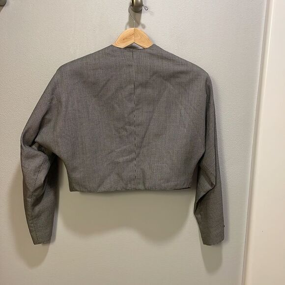 Diane Harris vintage black/white checkered wool crop jacket and bubble skirt - Picture 15 of 15